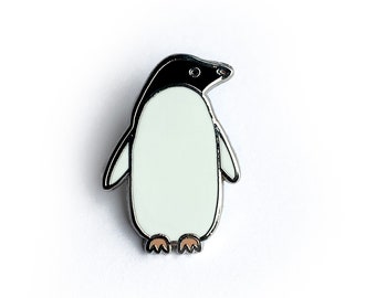 Adélie Penguin Enamel Pin - Cute Animal Pin, Hard Enamel Pin, Ocean Bird, Lapel Pin Badge, Black and White, Polar Animal, Penguin Gift