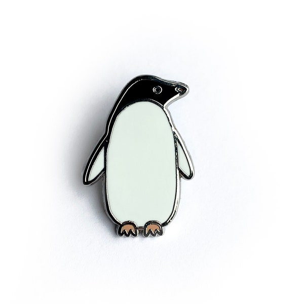 Adélie Penguin Enamel Pin - Cute Animal Pin, Hard Enamel Pin, Ocean Bird, Lapel Pin Badge, Black and White, Polar Animal, Penguin Gift