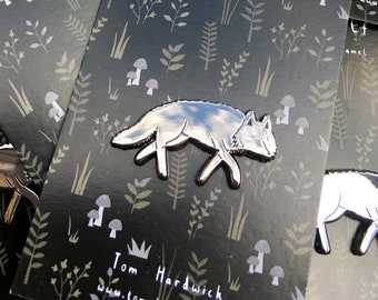 Wolf Enamel Pin SECONDS Sale - Animal Pin, Hard Enamel Pin, Wolf Brooch, Lapel Pin, Children's Gift, Seconds Pin