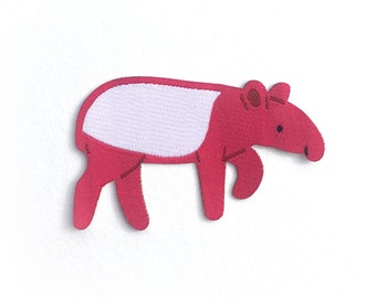 Malayan Tapir - Woven Iron-on Patch
