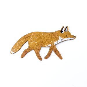 Fox Patch - Woven Iron-on Patch, Cute Woodland Animal Accessory, Small Gift for Red Fox Lovers, For Clothes, Bags, Hats and More