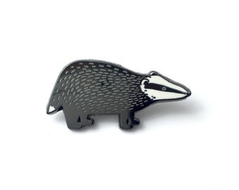 Badger Enamel Pin - Cute Animal Pin, Pin Badge, Hard Enamel Pin, Animal Brooch, Lapel Pin, Small Gift, Woodland Animal