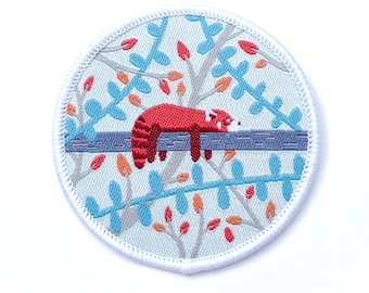 Red Panda - Woven Iron-on Patch