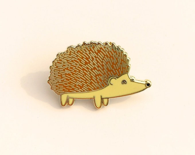 Hedgehog Enamel Pin - Cute Animal Pin, Pin Badge, Hard Enamel Pin, Animal Brooch, Lapel Pin, Small Gift, Woodland Animal