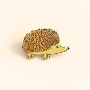 Hedgehog Enamel Pin - Cute Animal Pin, Pin Badge, Hard Enamel Pin, Animal Brooch, Lapel Pin, Small Gift, Woodland Animal