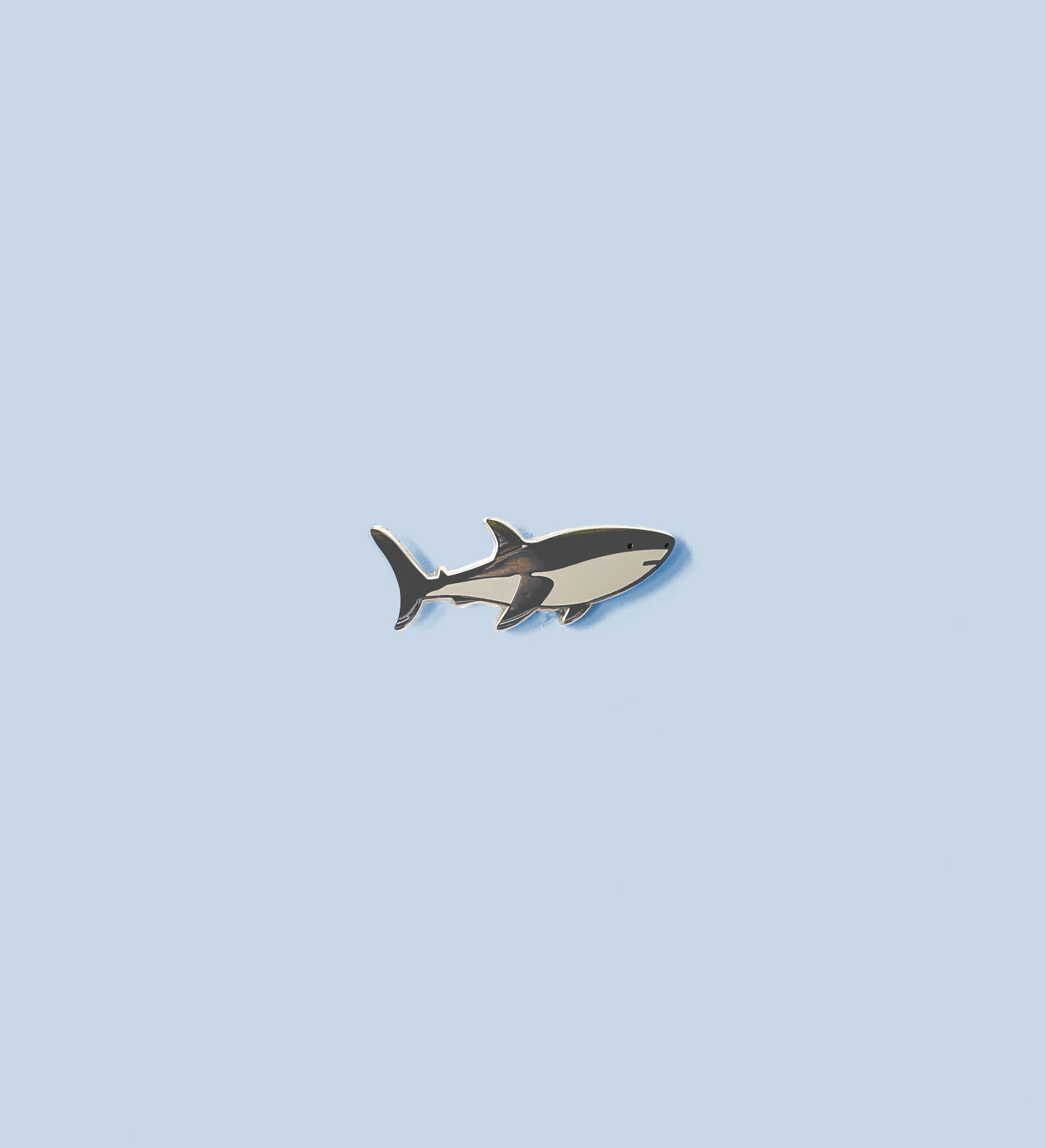 Great White Shark Enamel Pin - Cute Ocean Animal Pin, Pin Badge, Hard Enamel Pin, Animal Brooch, Lapel Pin, Sea Life, Marine Animal