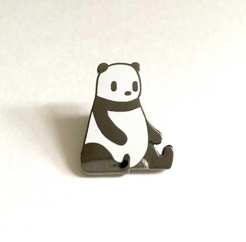 Panda Enamel Pin Cute Animal Pin Pin Badge Hard Enamel | Etsy