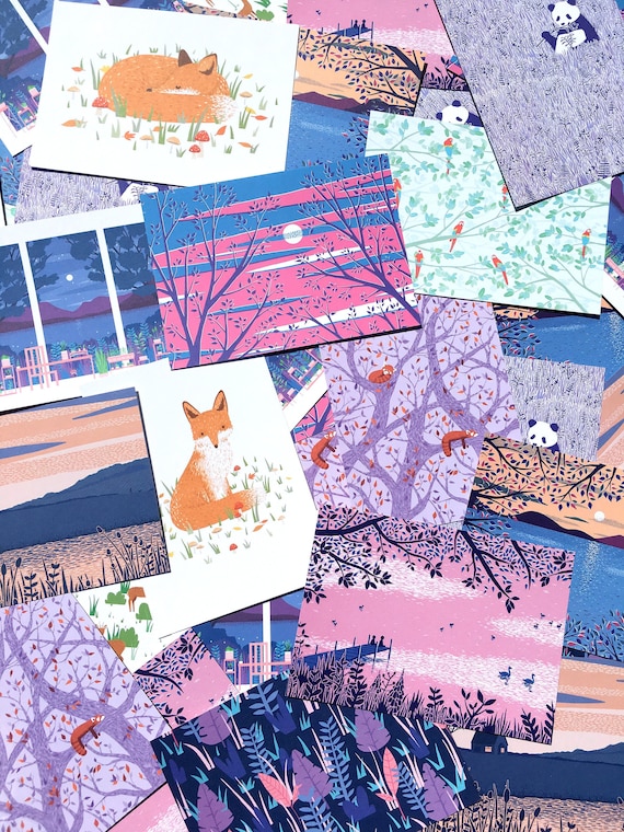 Illustrated Postcards - Mix and Match