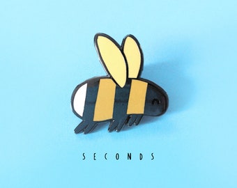 Bee Enamel Pin SECONDS Sale - Cute Bug, Black and Yellow Hard Enamel Pin, Gift for Animal Lovers, Seconds Sale, B Grade Pin, Lapel Pin Badge