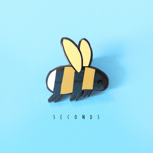 Bee Enamel Pin SECONDS Sale - Cute Bug, Black and Yellow Hard Enamel Pin, Gift for Animal Lovers, Seconds Sale, B Grade Pin, Lapel Pin Badge