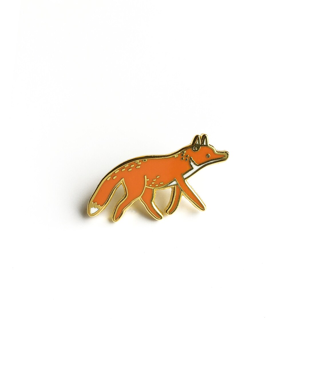 Fox Enamel Pin - Cute Orange Animal Pin, Pin Badge, Hard Enamel Pin ...