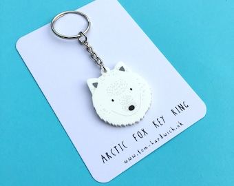 Arctic Fox Keyring