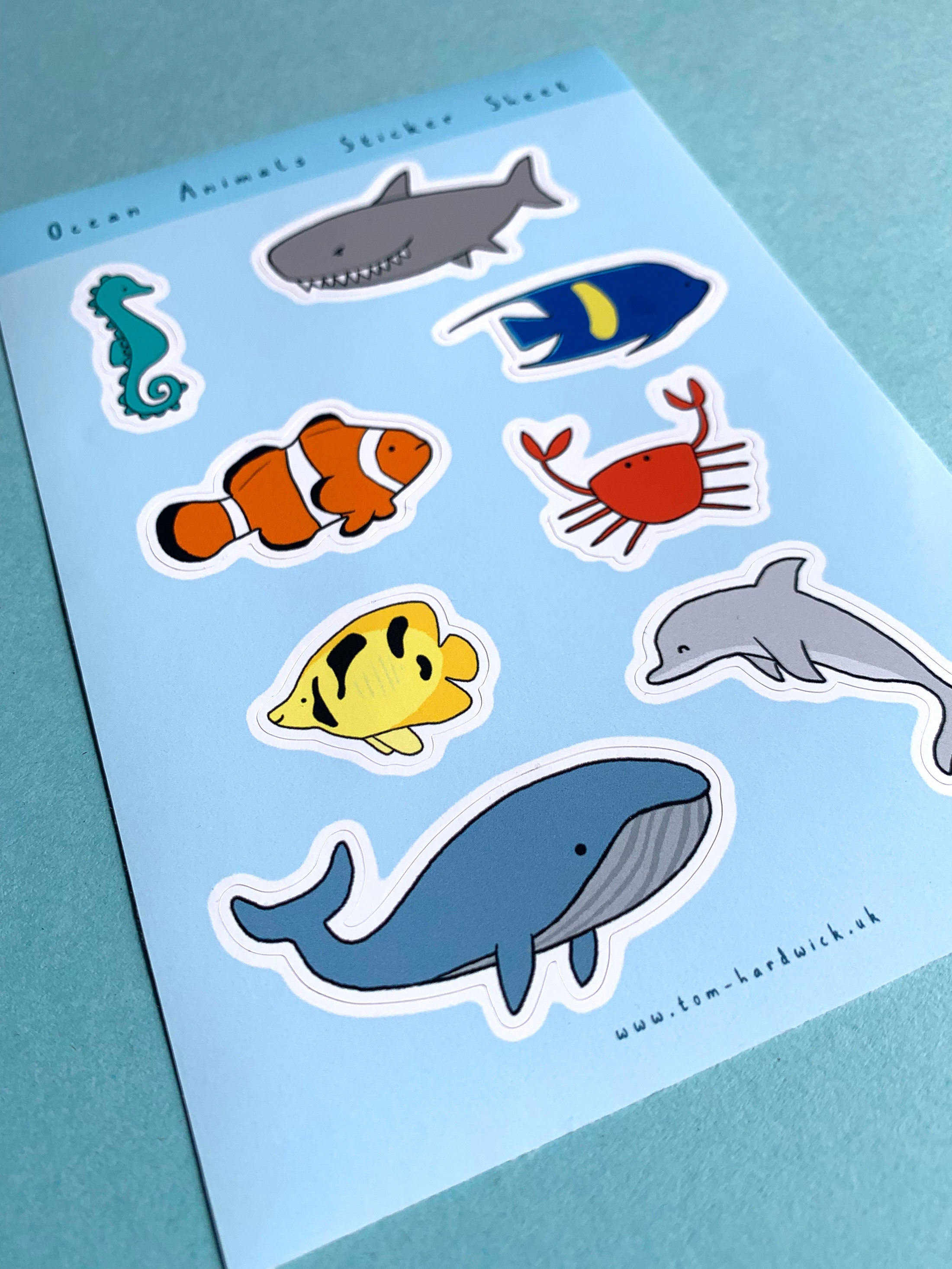 Ocean Animals Sticker Sheet Vinyl Kiss-cut Stickers - Etsy Australia Ocean Animals Sticker Sheet Vinyl Kiss-cut Stickers - Etsy Australia