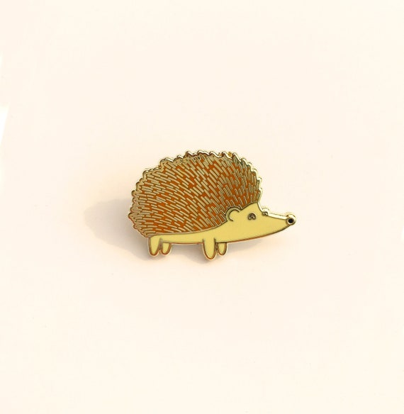 Hedgehog Enamel Pin Cute Animal Pin, Pin Badge, Hard Enamel Pin