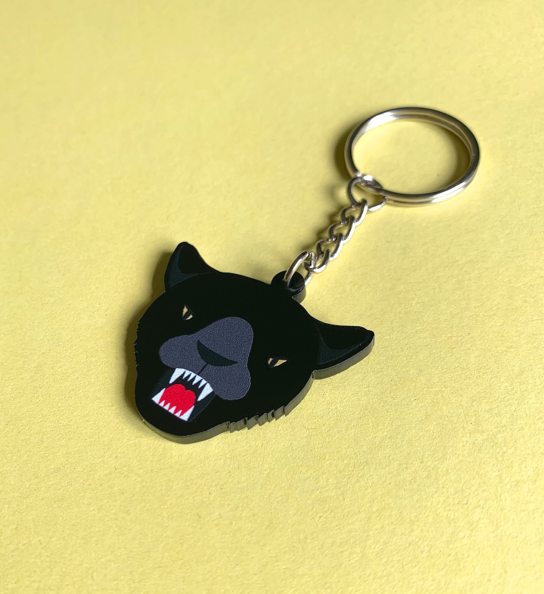 Black Panther Keyring - Etsy