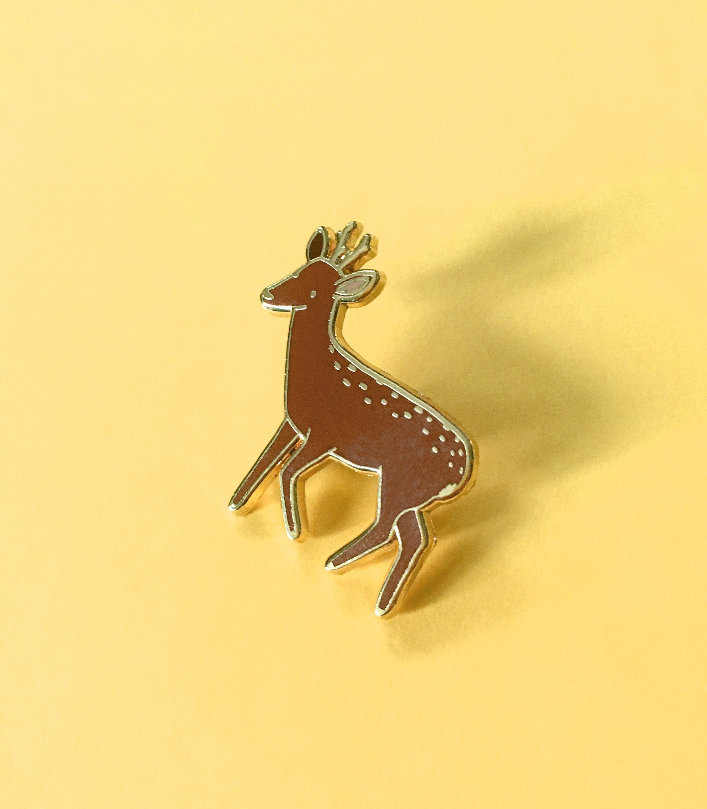 Deer Enamel Pin Woodland Animal Pin Badge Hard Enamel Pin | Etsy
