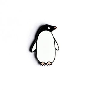 Adélie Penguin Enamel Pin - Cute Animal Pin, Hard Enamel Pin, Ocean Bird, Lapel Pin Badge, Black and White, Polar Animal, Penguin Gift