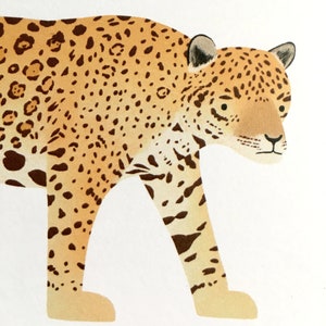 Cartão postal Jaguar - Animal da selva sul-americana - Gato grande, presente infantil, animal safari, decoração de berçário, estampa de animal de zoológico imagem 3