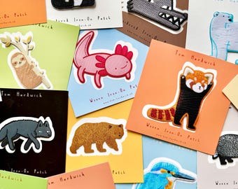 Parches de animales: combina 3 o 5, tejidos o bordados