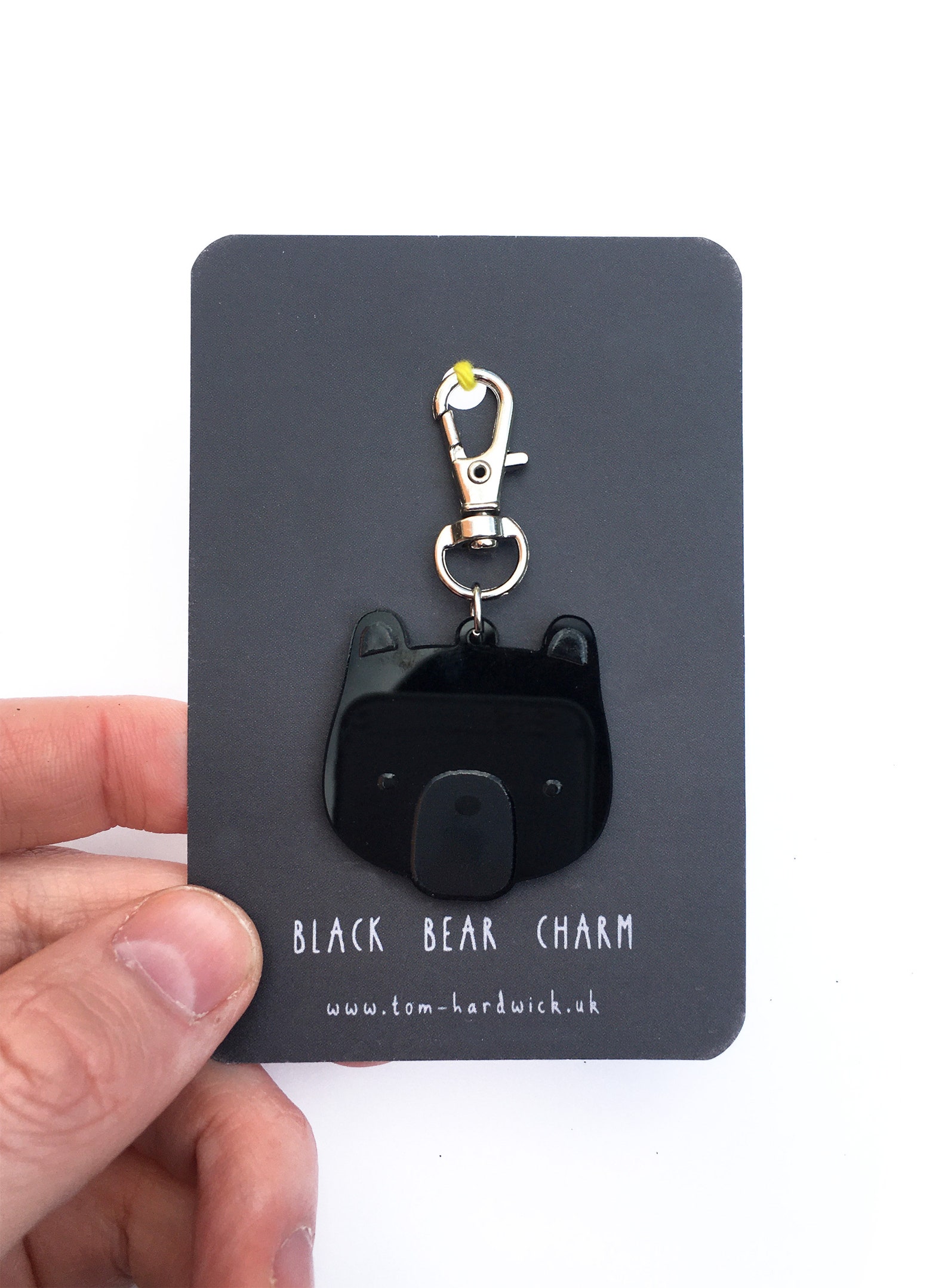 Black Bear Acrylic Charm or Keyring Animal Keychain Cute Etsy