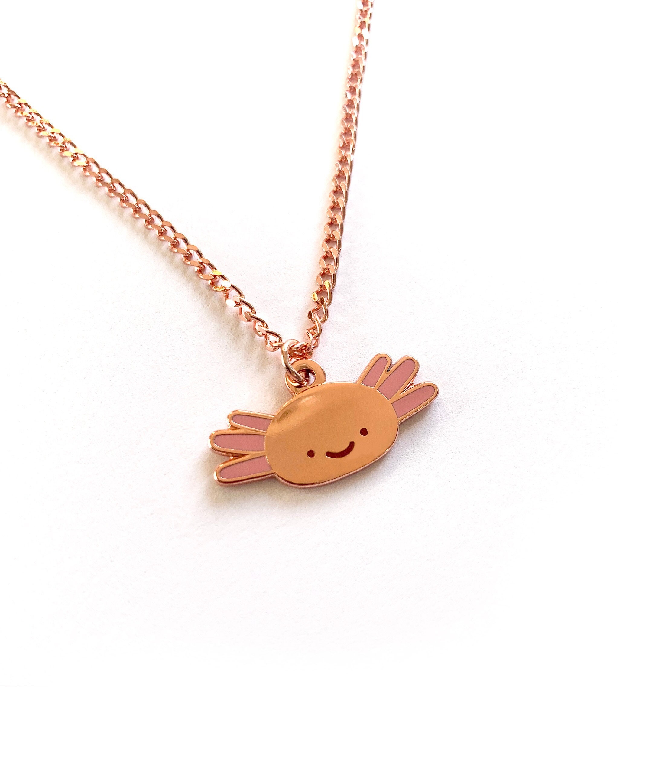 Collana di Axolotl - Ciondolo a forma di animale dei cartoni