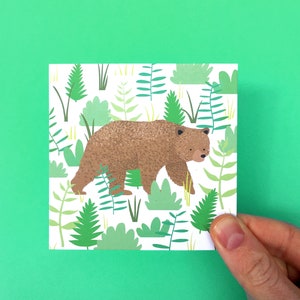 Forest Animals Postcard Set 40% goes to WWF Charity Square Mini Print Pack, Jungle Animal Illustration, Wildlife Cards, Nursery Prints image 8