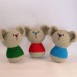 Amigurumi Bear, Crochet Toy Bear, Little Bear, Stocking Stuffer, Mini Amigurumi, Baby Safe Toy, Australian Made image 1