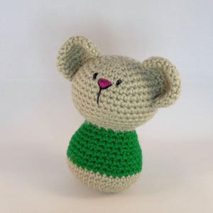 Amigurumi Bear, Crochet Toy Bear, Little Bear, Stocking Stuffer, Mini Amigurumi, Baby Safe Toy, Australian Made Green