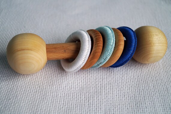 wooden baby rattle