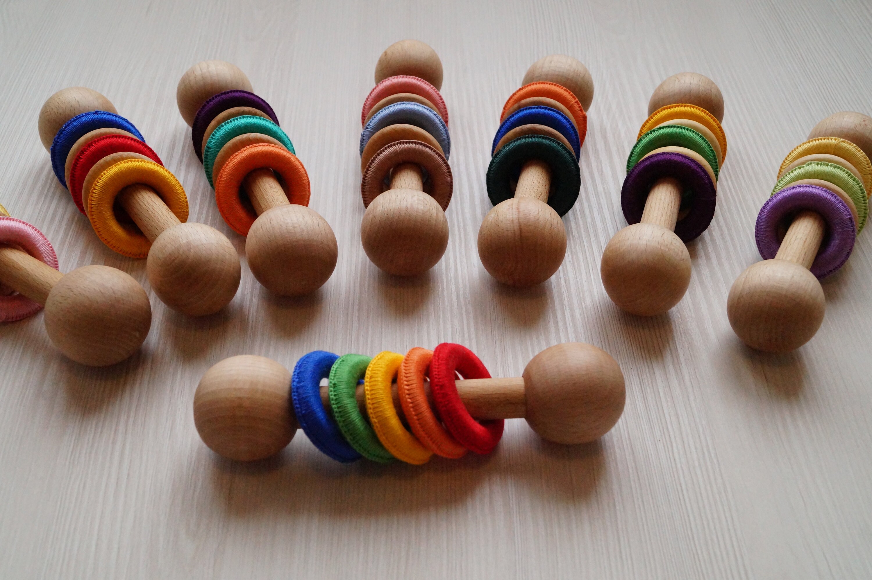 Wooden Rattle Baby Rattle Gender Neutral Gift Montessori Etsy