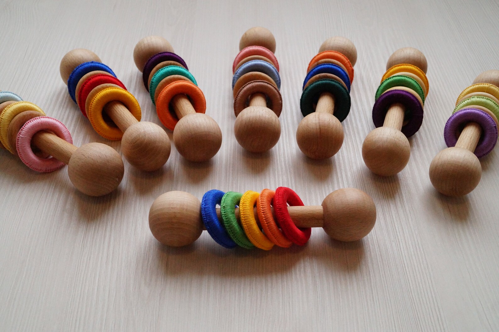 Wooden Rattle Baby Rattle Gender Neutral Gift Montessori Etsy