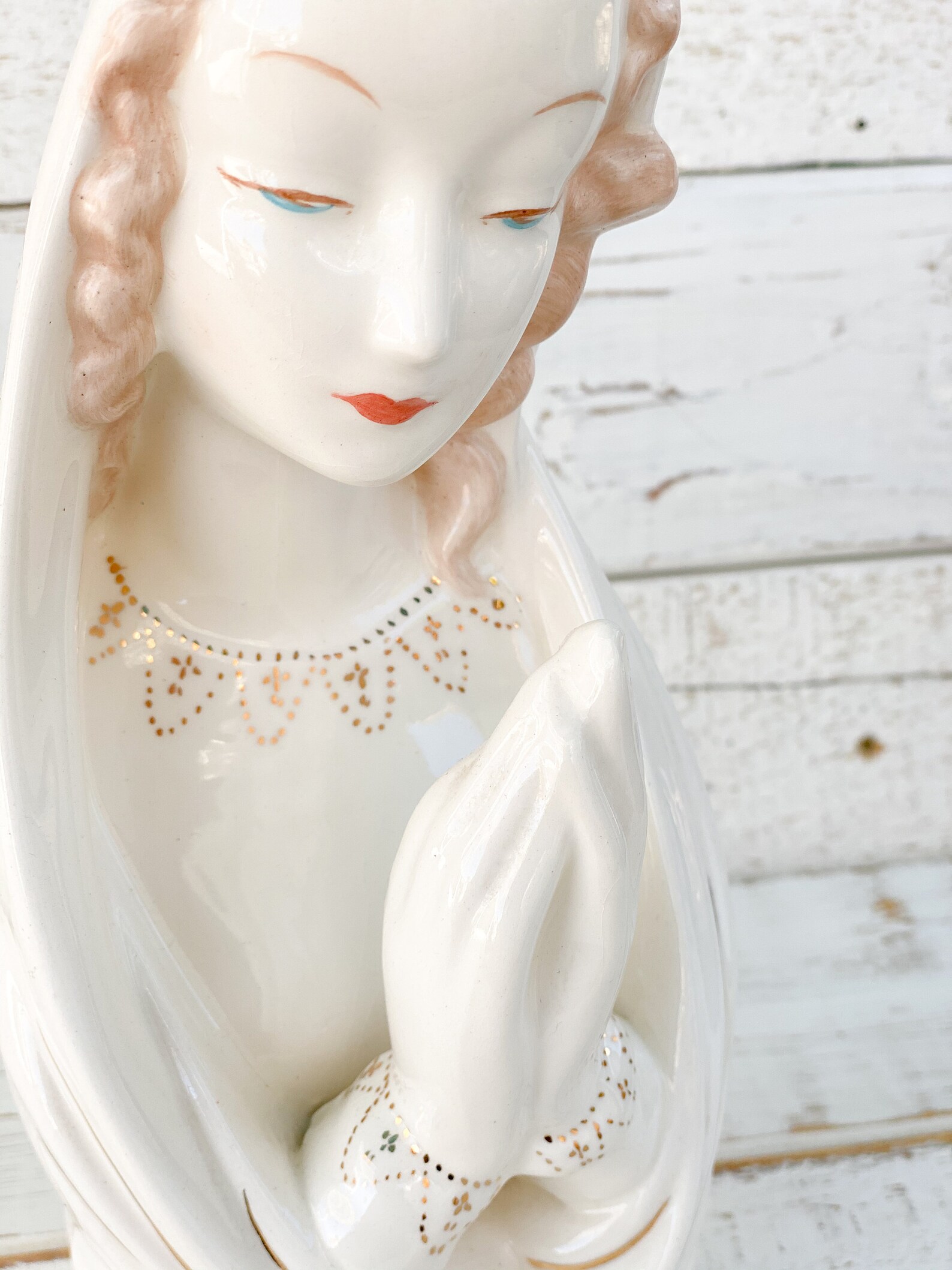 Praying Angel Figurine Vintage Handmade Figurine Religious Etsy Singapore