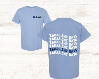 Tampa Bay Rays Baseball Comfort Colors T Shirt Oversized Mlb 