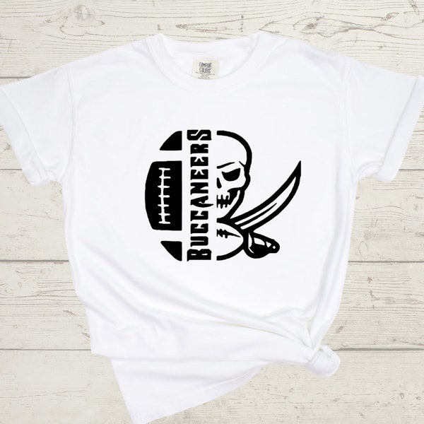 tampa bay buccaneers iron on decal | iron on bucs gasparilla shirt pirate diy bucs shirt