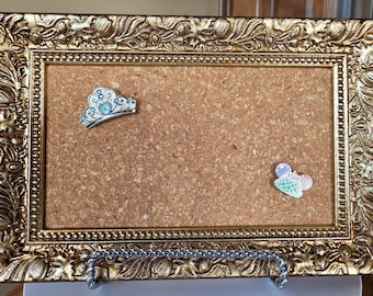 Gold Pin Trading Pinboard Corkboard Frame Display