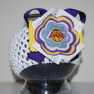 Los Angeles Lakers Fabric Flower Headband for Baby