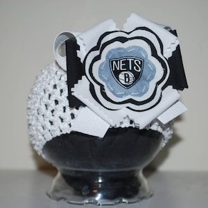 Brooklyn Nets Fabric Flower Headband for Baby