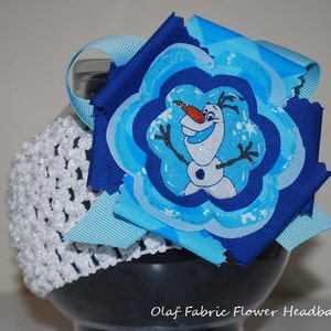 Frozen Olaf Fabric Flower Headband for baby