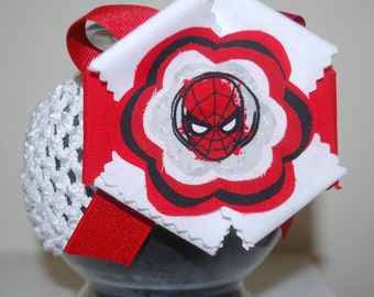 Spider Man Avengers Fabric Flower Headband for Baby