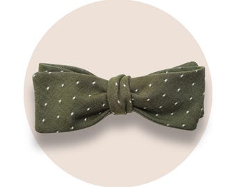 Handmade Bow Tie, Cotton – Self-Tie, Reversible, Medium, Vintage Style | Ready to Wear | Three Olives