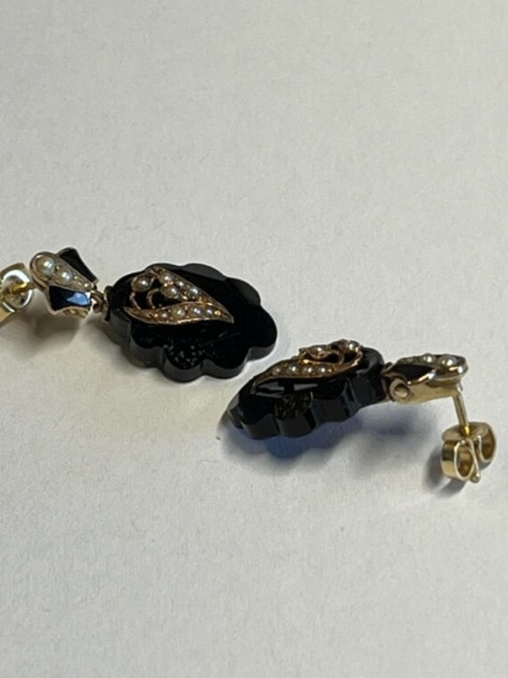Victorian Belle Epoch Brooch and Earrings Black O… - image 6