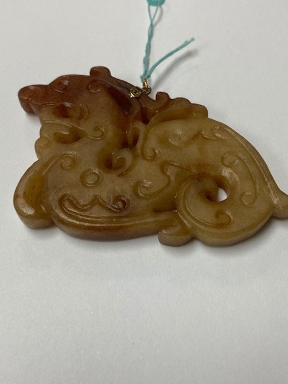 Dragon Pendant Carved Serpentine