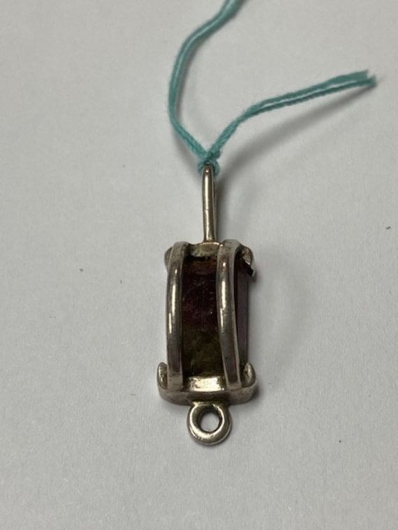 Tourmaline Sterling Silver Pendant Vintage