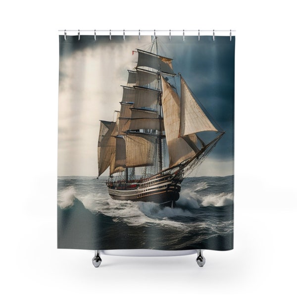 Boat Shower Curtain Etsy