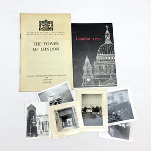Vintage 1955 London Tourist Books and Photographs London Visitor&#39;s Guide Maps European Tourism Vacation Retro London Memorabilia