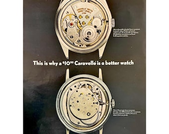 Caravelle Watch Vintage Print Ad 1969 Retro Watch Memorabilia Vintage Watch Ads Mid Century Modern Men's Watch Ad Vintage Luxury Watch Ads