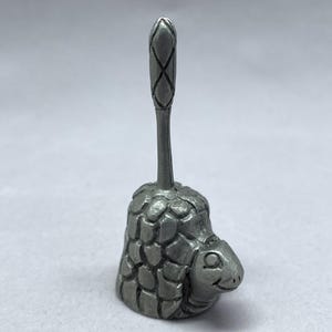 Vintage Tiny Pewter Turtle Bell Small Size Collectible Turtle Lover Gift Idea Bell Collector Turtle Home Decor Cute Turtle Figurine