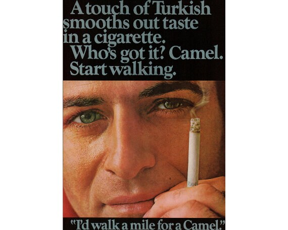 1970 Camel Cigarettes Vintage Print Ad Original Magazine Advertising  Vintage Smoking Ad Retro Magazine Print Tobacco Garage Man Cave Decor