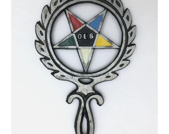 Vintage Order of the Eastern Star Metal Trivet Masonic Memorabilia OES Wall Art Kitchen Masonic Memorabilia Order Eastern Star Collectible