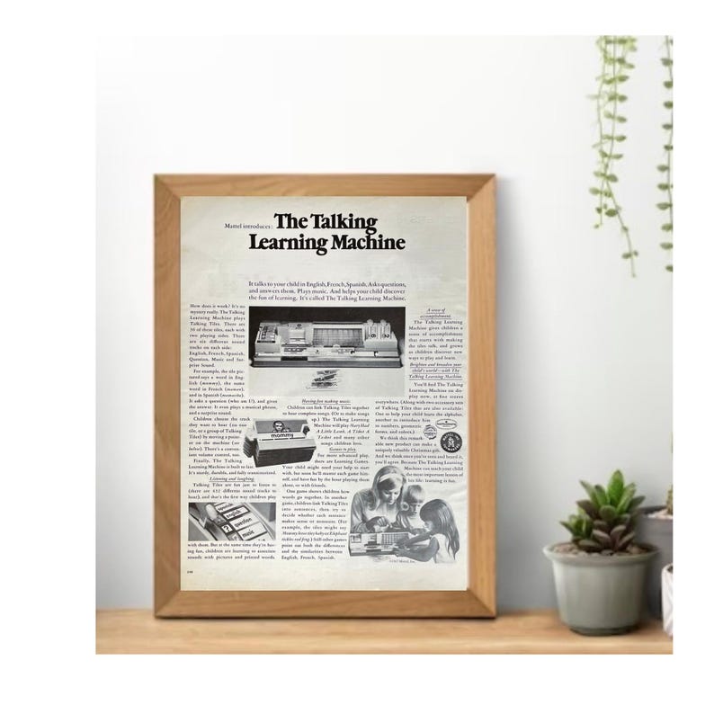 Mattel Talking Learning Machine Vintage Print Ad Kids Educational ...